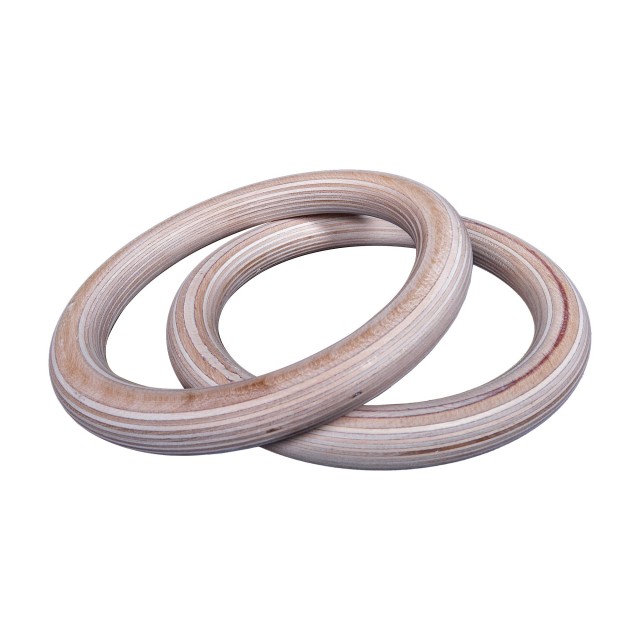 Wooden Gym Rings Pair 1.25 Diameter Fenix Equipment