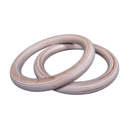 Wooden Gym Rings Pair 1.25 Diameter Fenix Equipment
