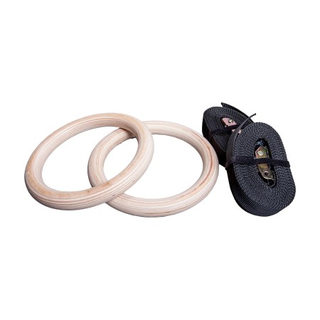 Wooden Gym Rings Pair 1.25 Diameter Fenix Equipment Wooden Gym Rings Pair 1.25 Diameter Fenix Equipment
