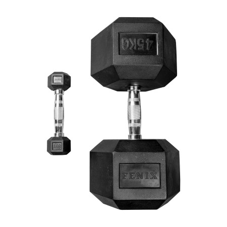 FX65 Dumbbell Hex Rubber Fenix Equipment FX65 Dumbbell Hex Rubber Fenix Equipment