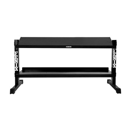 Rack Porta Kettlebells y Mancuernas. Bandejas Rebatibles